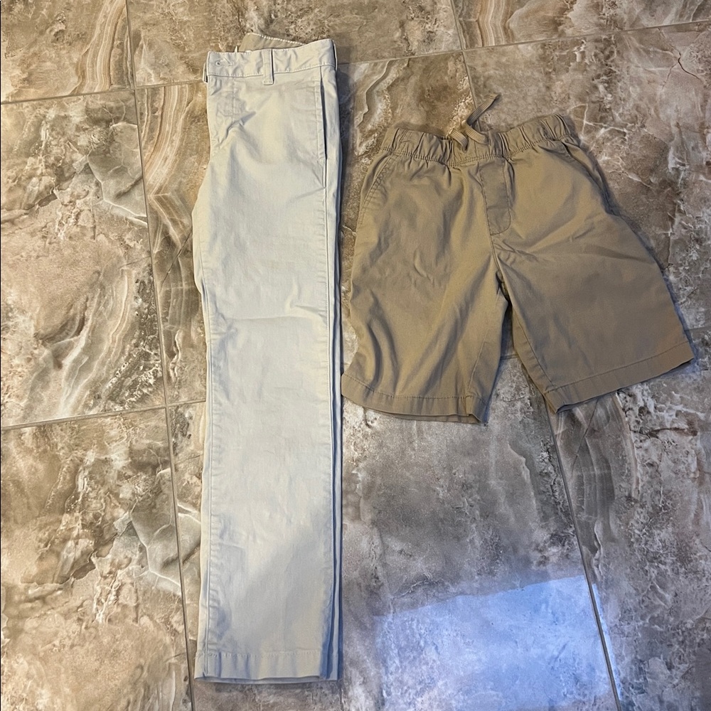Boys Sz12 GAP Kids Light Khaki Pants and George Shorts